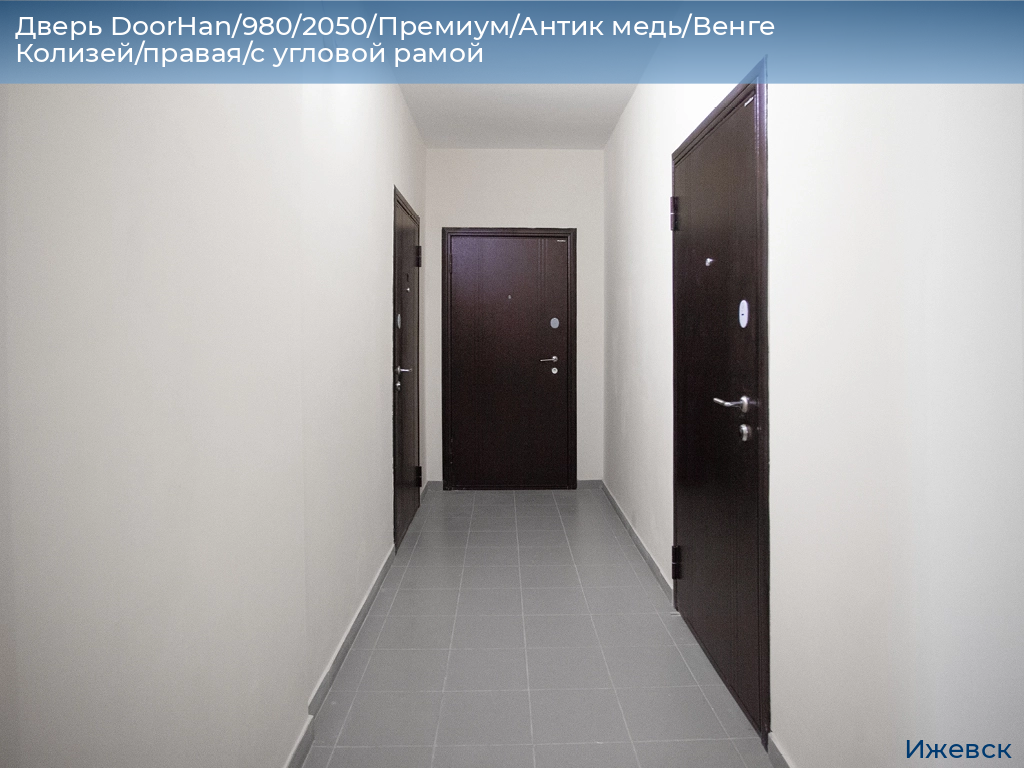 Дверь DoorHan/980/2050/Премиум/Антик медь/Венге Колизей/правая/с угловой рамой, izhevsk.doorhan.ru