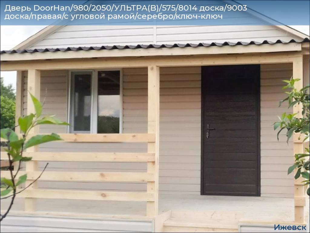 Дверь DoorHan/980/2050/УЛЬТРА(B)/575/8014 доска/9003 доска/правая/с угловой рамой/серебро/ключ-ключ, izhevsk.doorhan.ru